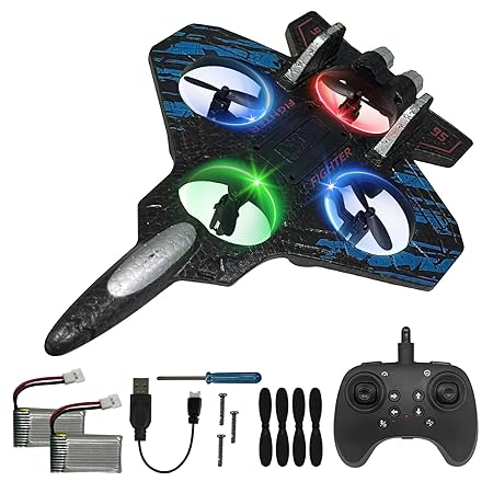 X33 Fighter Aircraft Drone - Remote Control QuadcopterFoam Drone RC Airplane 2.4GHz Remote Control Plane Helicopter