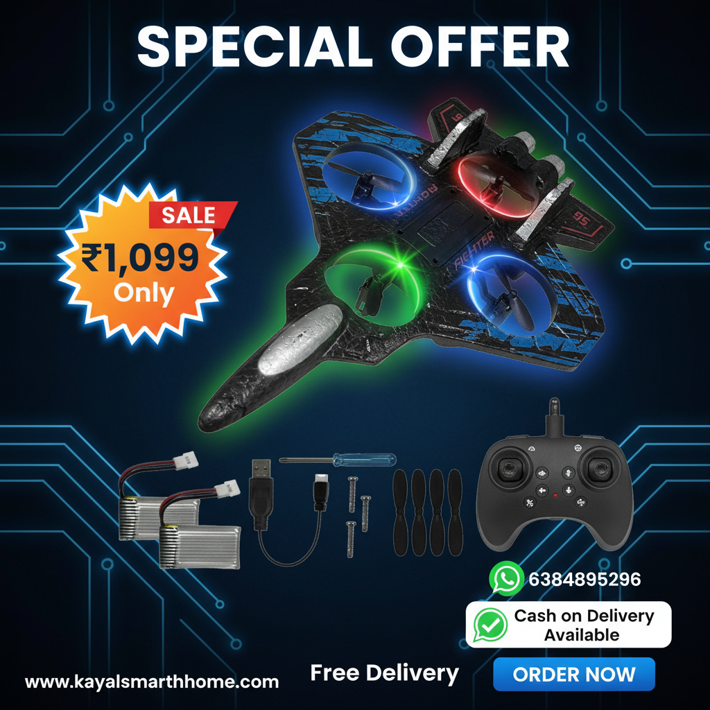 X33 Fighter Aircraft Drone - Remote Control QuadcopterFoam Drone RC Airplane 2.4GHz Remote Control Plane Helicopter