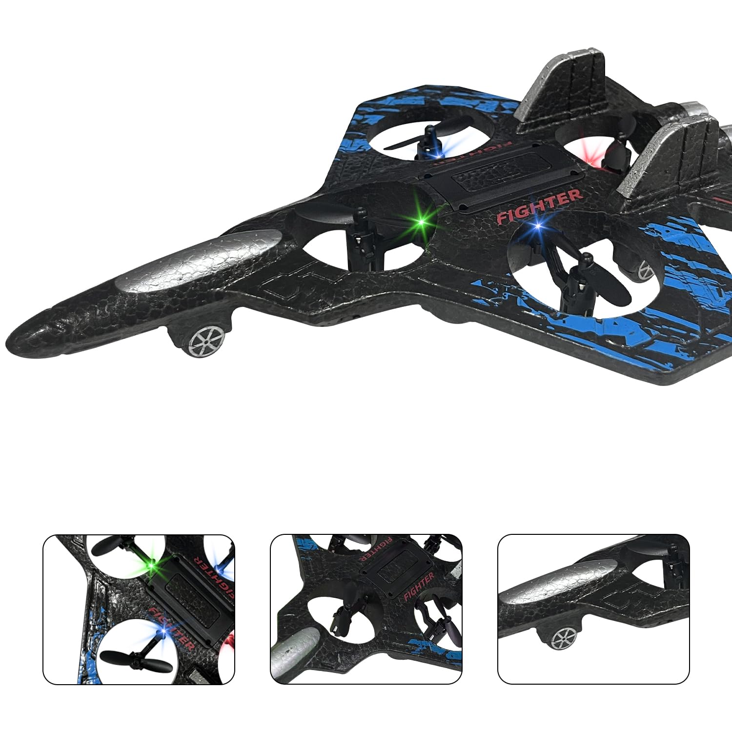 X33 Fighter Aircraft Drone - Remote Control QuadcopterFoam Drone RC Airplane 2.4GHz Remote Control Plane Helicopter