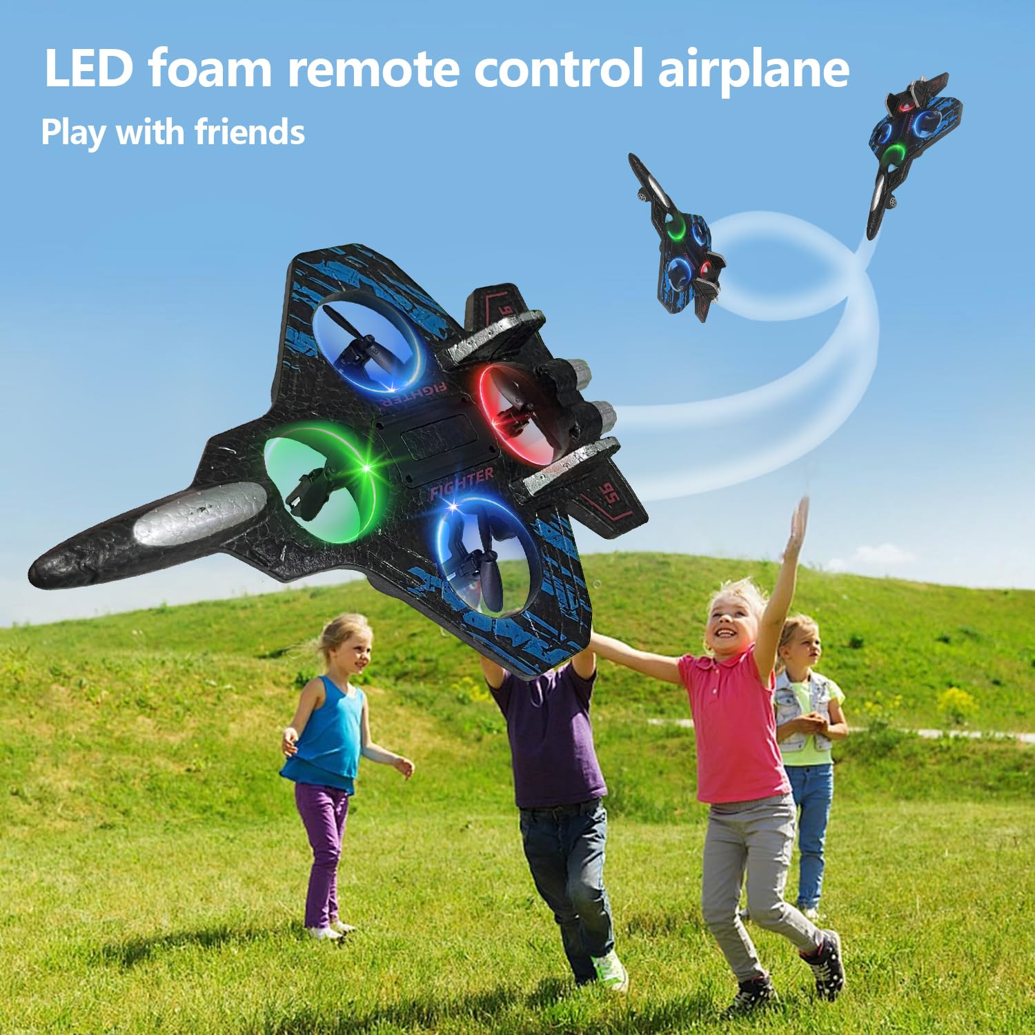 X33 Fighter Aircraft Drone - Remote Control QuadcopterFoam Drone RC Airplane 2.4GHz Remote Control Plane Helicopter